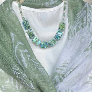 Shell Beaded Necklace and Earrings Set NWT